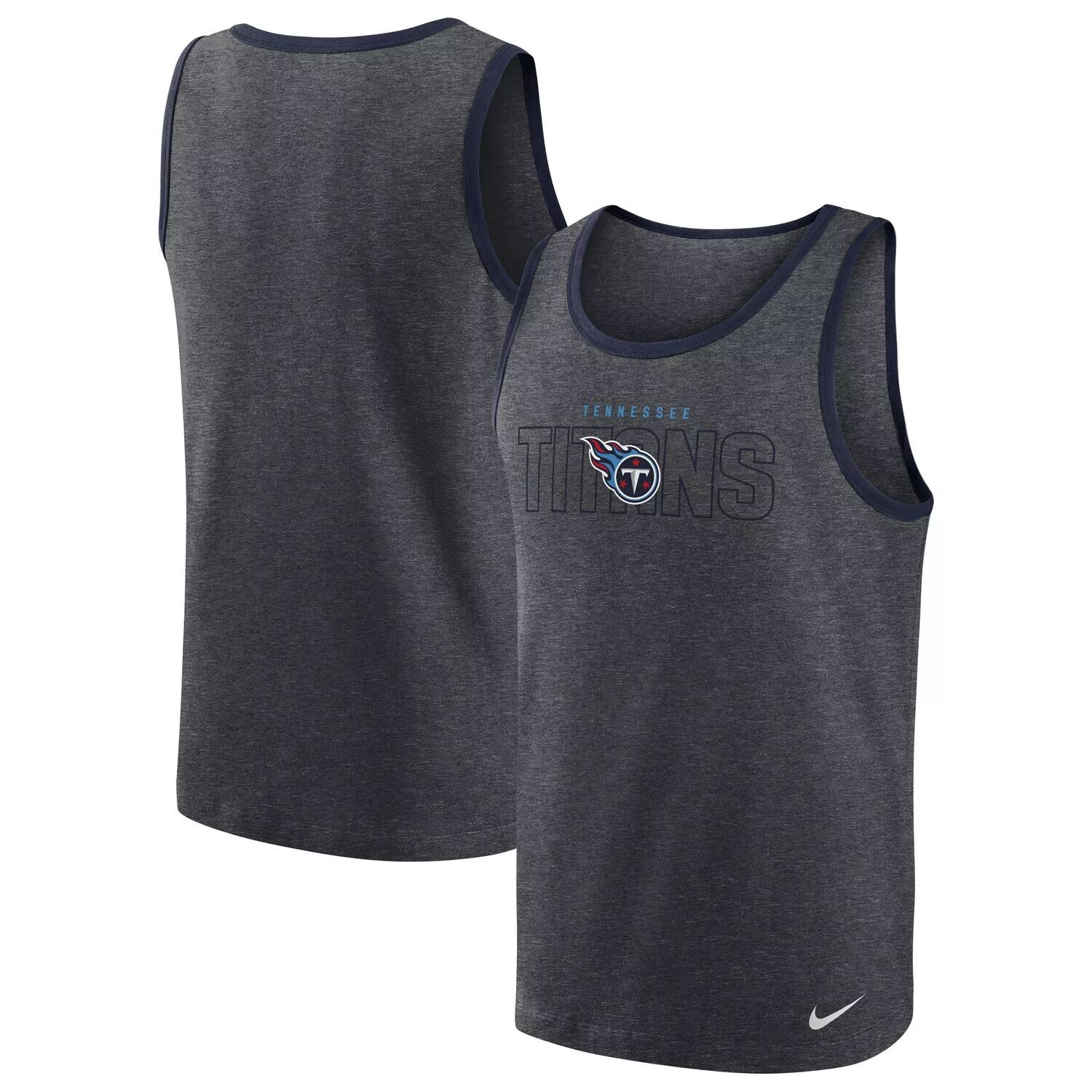 

Мужская темно-серая майка Tennessee Titans Tri-Blend с принтом Nike, Серый