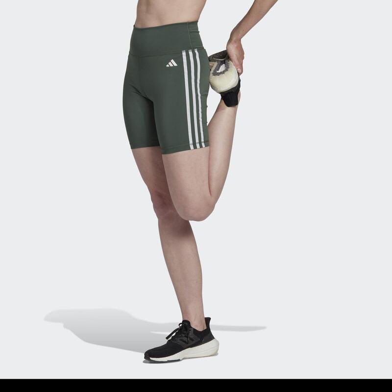 

Training Essentials Короткие леггинсы с 3 полосками и высокой талией ADIDAS, цвет gruen