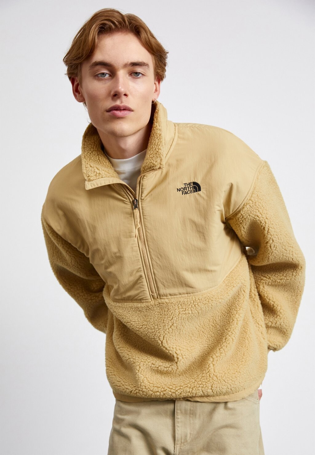 

Толстовка из флиса PLATTE HIGH 1/4 ZIP The North Face, цвет хаки