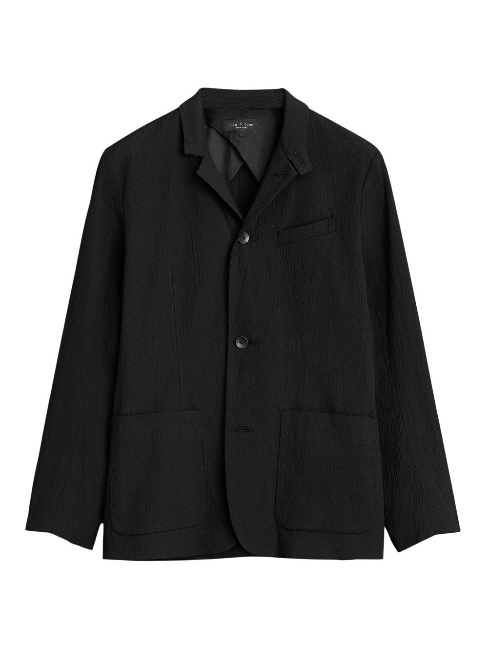 

Блейзер Linden из сирсакера rag & bone, черный