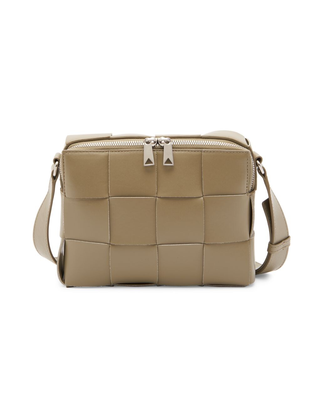 

Кожаная сумка через плечо Intrecciato Bottega Veneta, серебряный