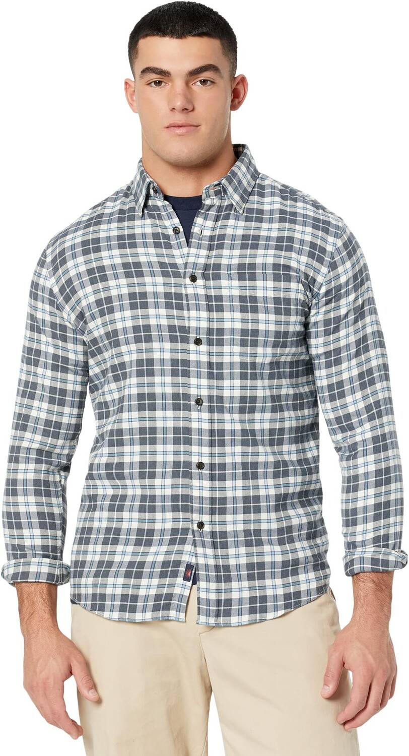 

Рубашка Movement Featherweight Twill Faherty, цвет Key Rock Plaid
