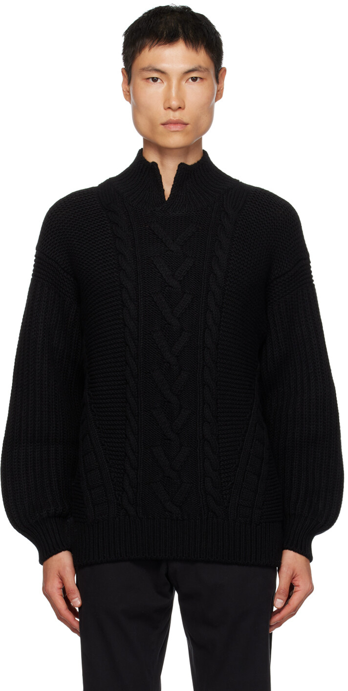 

Черная водолазка с вентиляцией ZEGNA, Черный