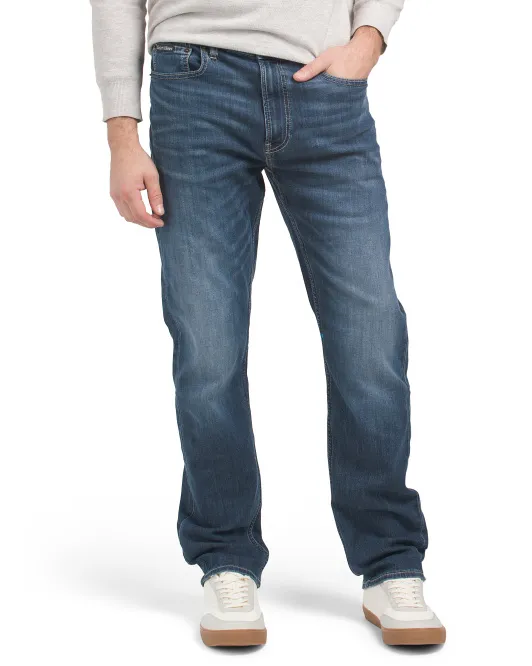 

Узкие прямые джинсы высокой эластичности Calvin Klein Jeans, индиго