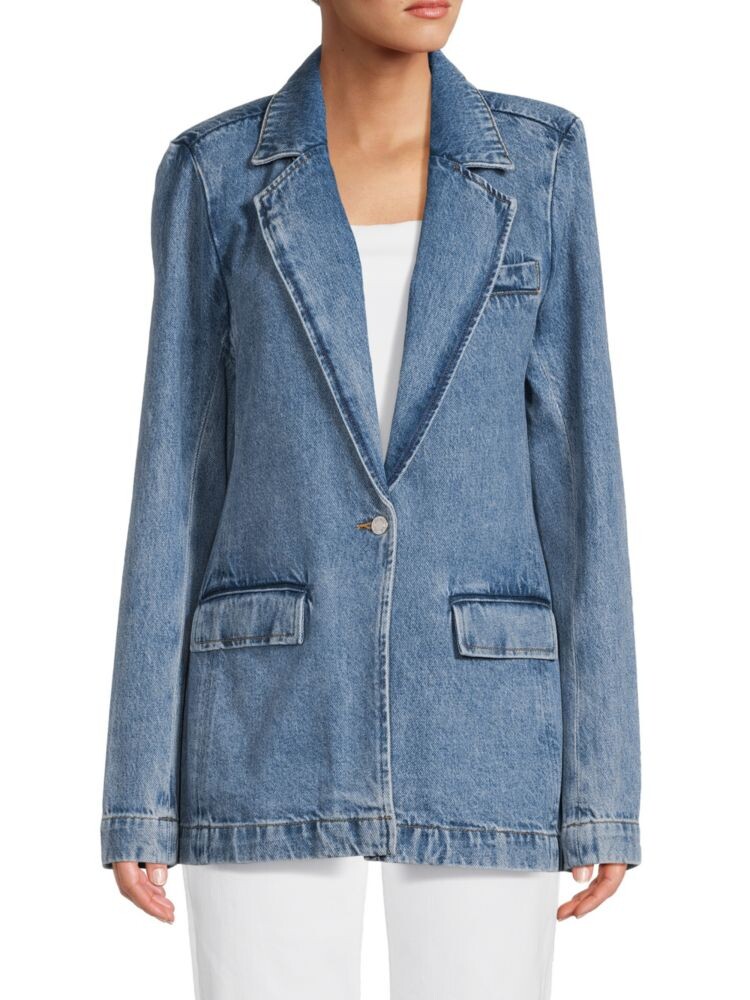 

Потертый джинсовый пиджак Weworewhat, цвет Denim Blue