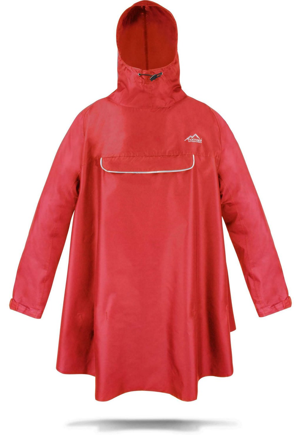 

Парка WASSERDICHTER REGENPONCHO MIT ÄRMELN UND KAPUZE, REFLEKTIERENDE REGEN normani Outdoor Sports, красный