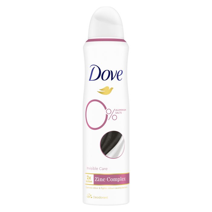 Дезодорант Desodorante Spray 0% Aluminio Invisible Dove, 150 ml дезодоранты dove дезодорант спрей пробуждение чувств