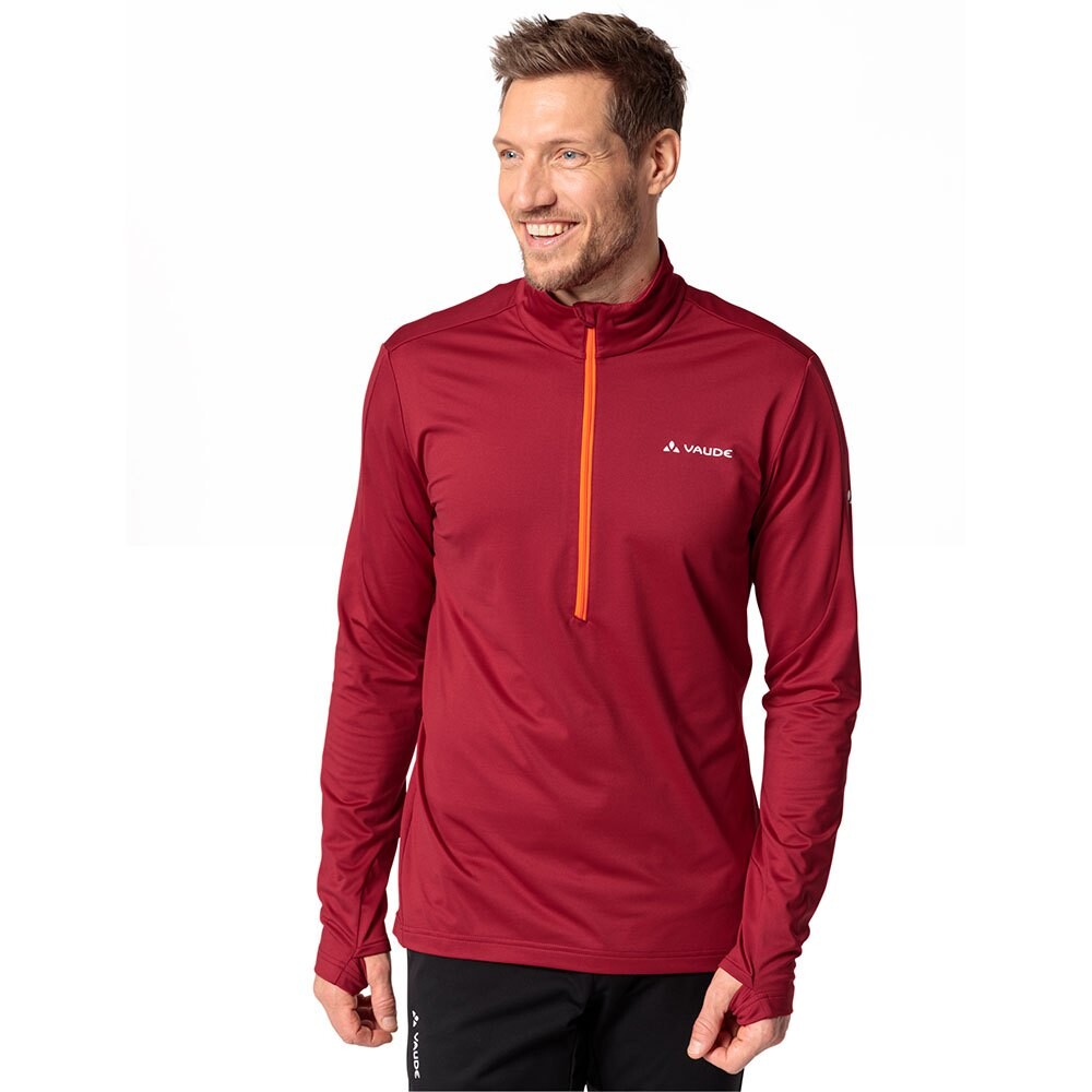 

Футболка с длинным рукавом VAUDE Livigno II Half Zip, красный
