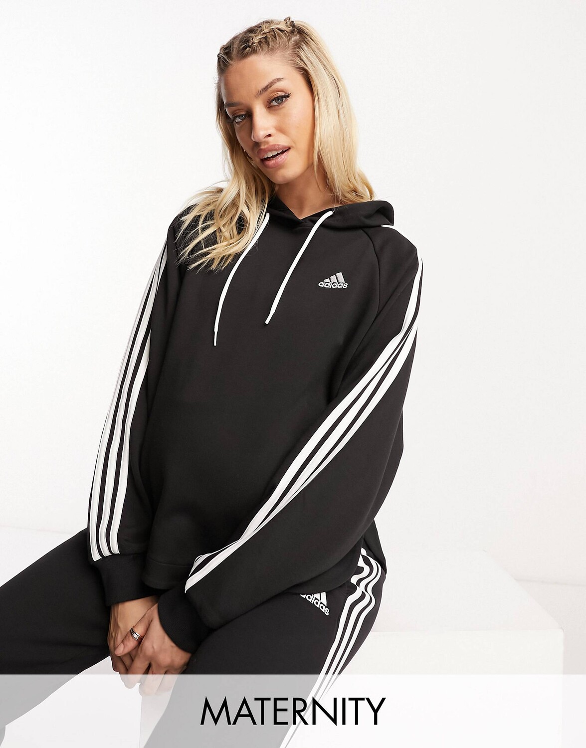 

Худи черного цвета для беременных adidas Sportswear adidas performance, Черный