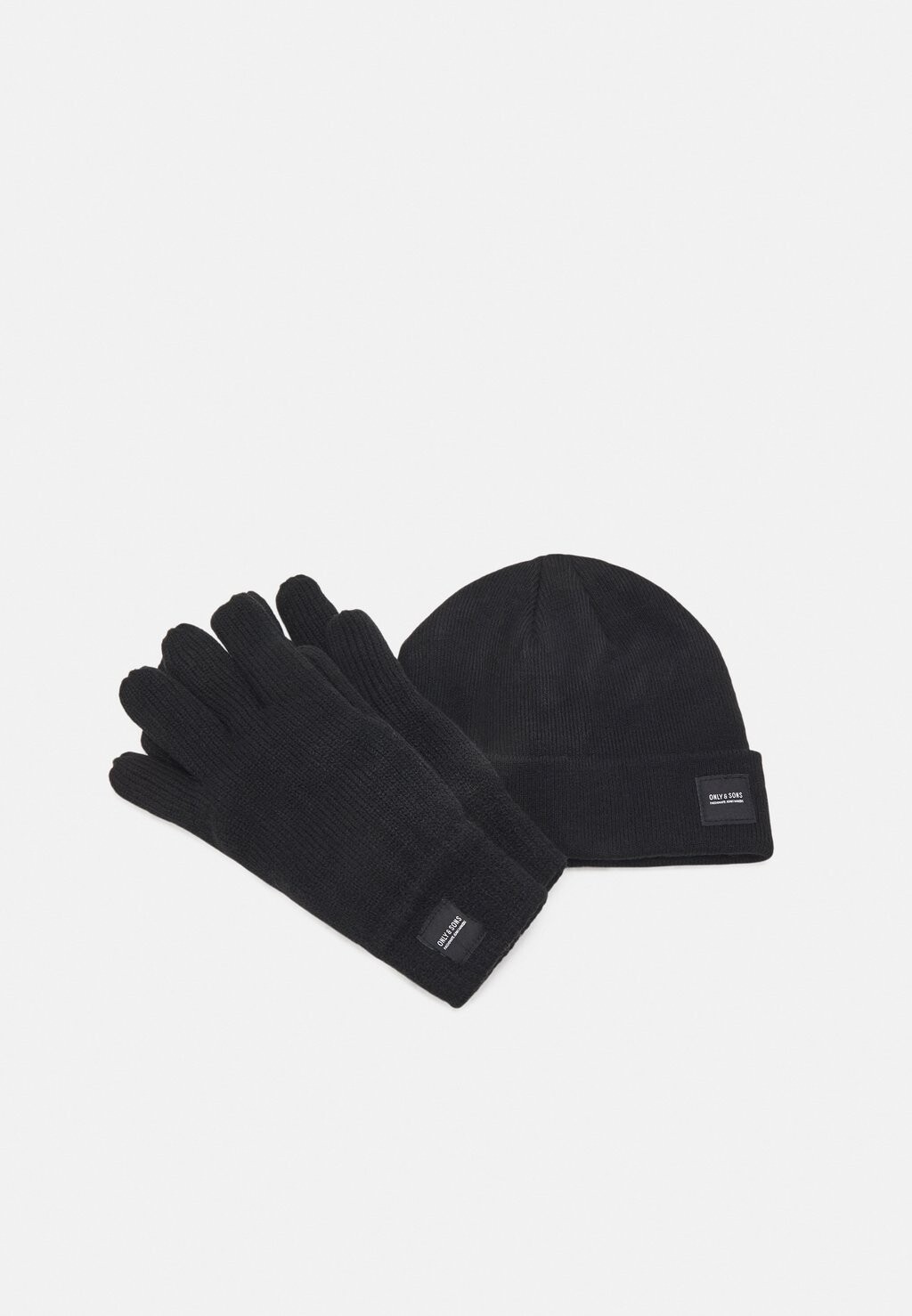 Перчатки ONSXBOX GLOVES BEANIE UNISEX SET Only & Sons, черный