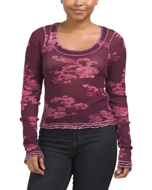 

Футболка Garner с длинными рукавами Free People, цвет Berry