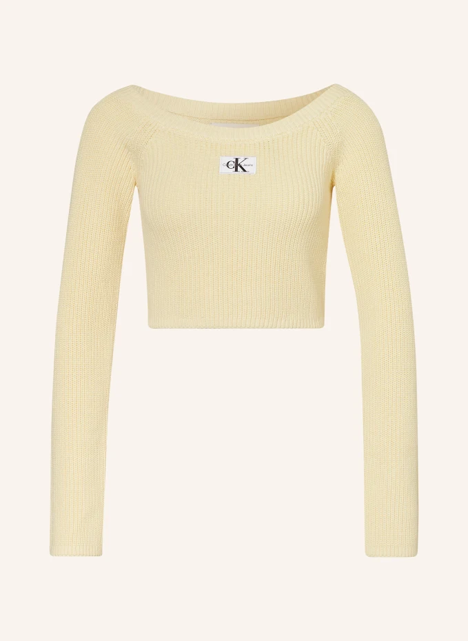 

Укороченный свитер Calvin Klein Jeans, бежевый
