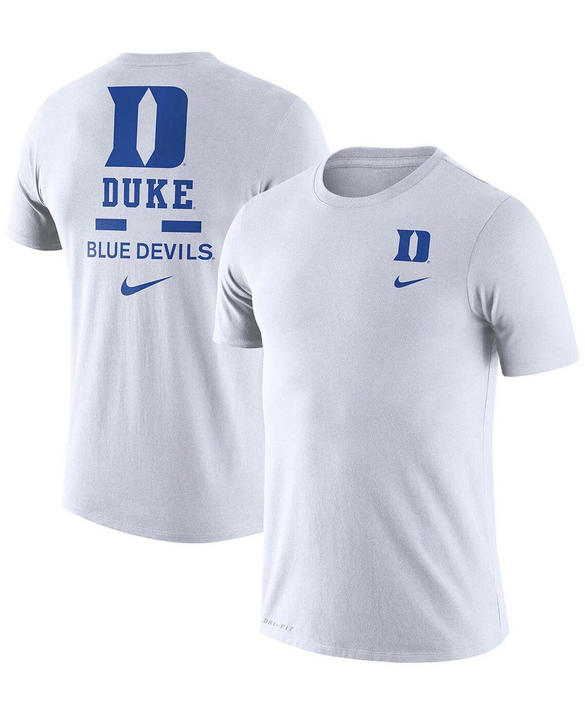 

Мужская белая футболка Duke Blue Devils DNA с логотипом Performance Nike, Белый