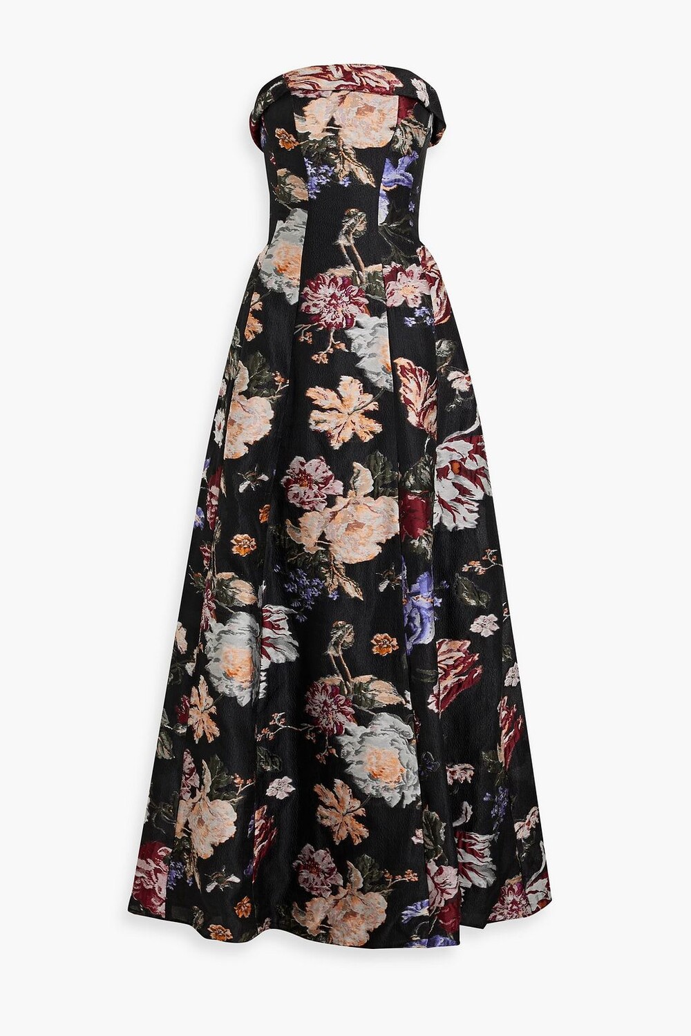 

Парчовое платье без бретелек MARCHESA NOTTE, черный