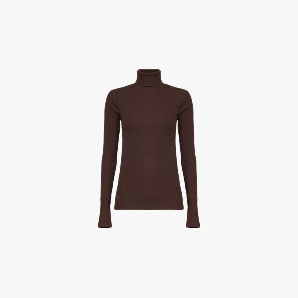 

Водолазка с вышитым фирменным принтом Polo Ralph Lauren, коричневый