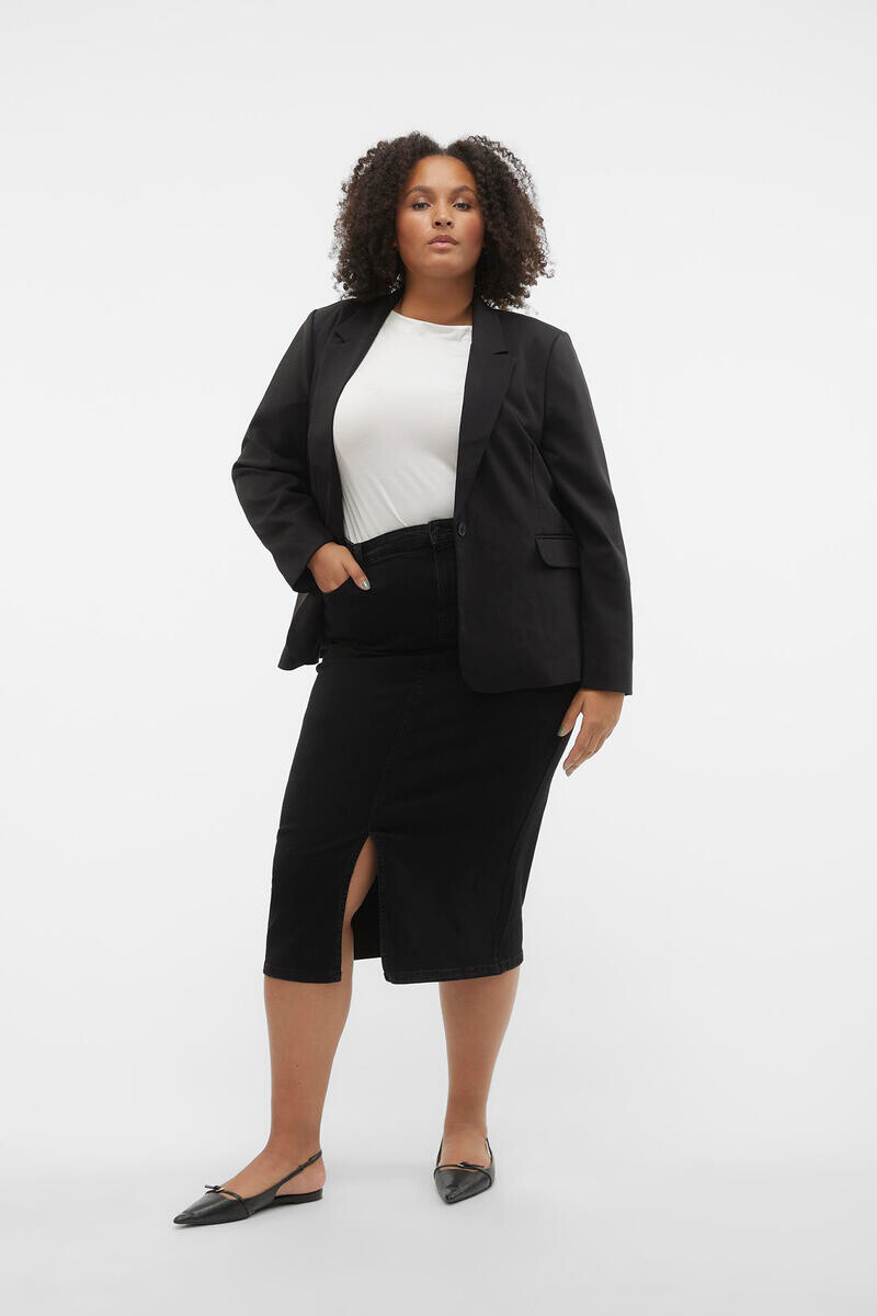 

Джинсовая юбка больших размеров 7/8 Vero Moda Curve, черный
