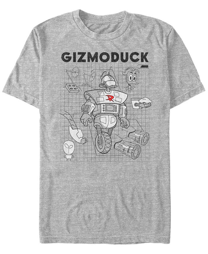 Мужская футболка с коротким рукавом Gizomoduck Schematic Fifth Sun, серый