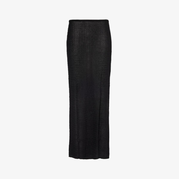 

Юбка макси из искусственного шелка Olea Flook The Label, черный