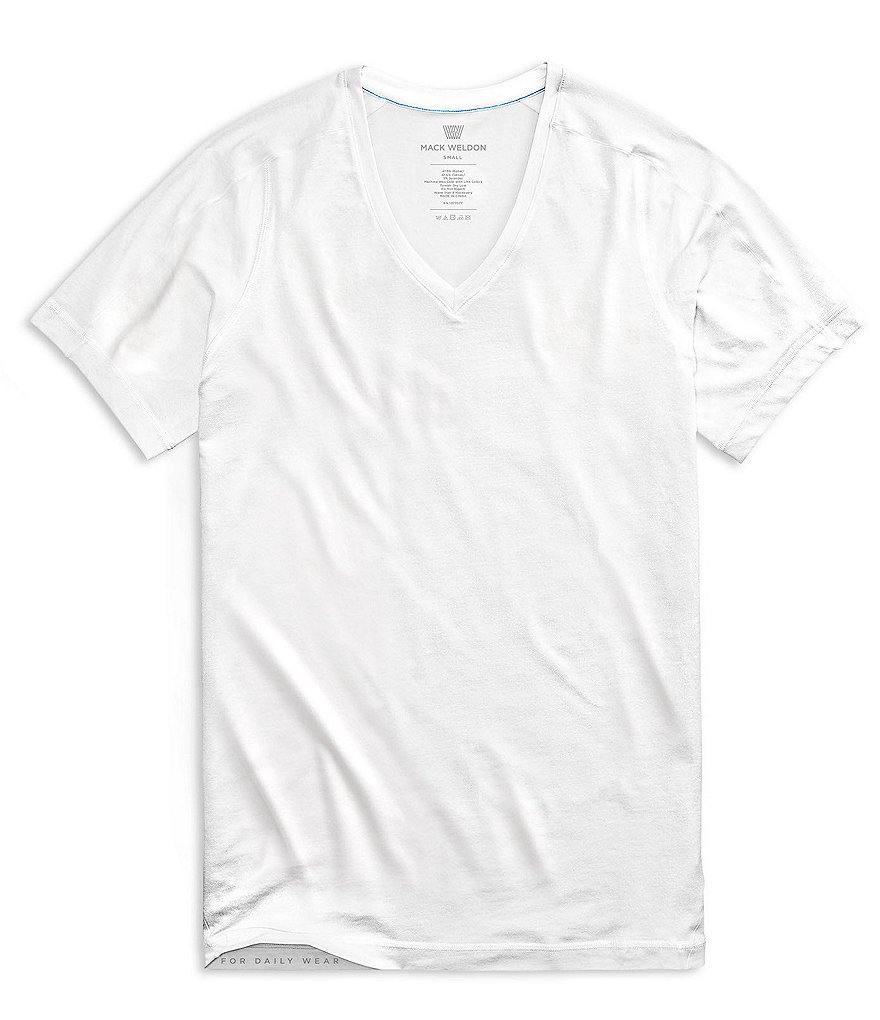 Трикотажная футболка Mack Weldon с короткими рукавами и V-образным вырезом на 18 часов, белый