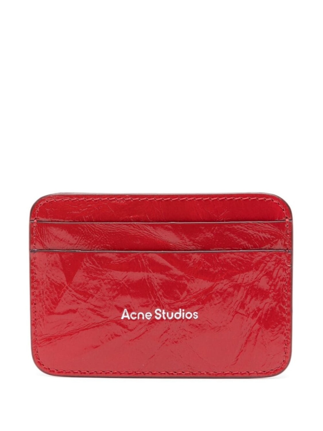 

Acne Studios кожаный держатель карт с тисненым логотипом, красный