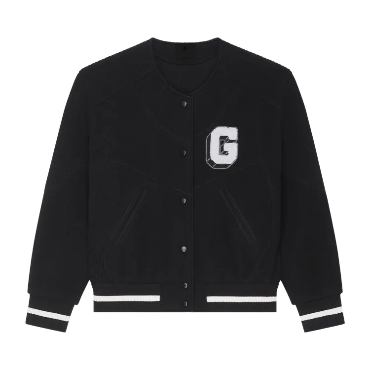 

Куртка Givenchy Cutlines Bomber Varsity 'Black', черный