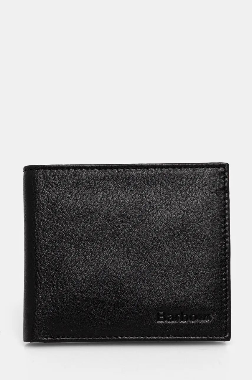 

Кожаный кошелек Barbour, черный