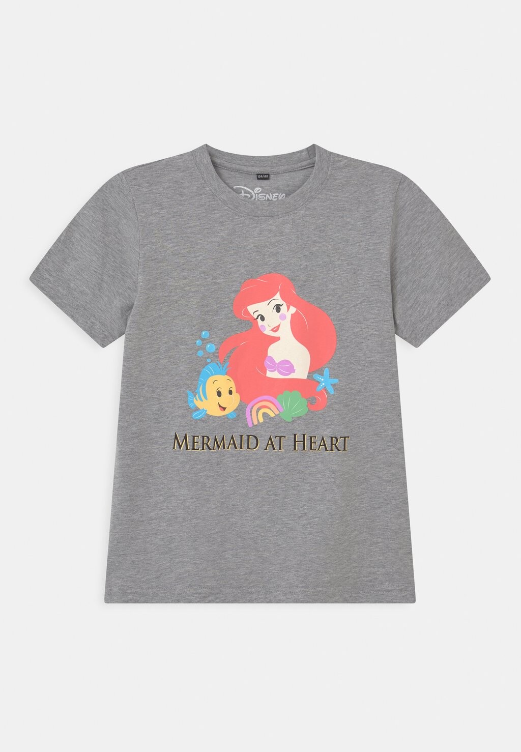 Футболка с принтом Arielle Mermaid At Heart Tee Unisex Mister Tee, цвет grey