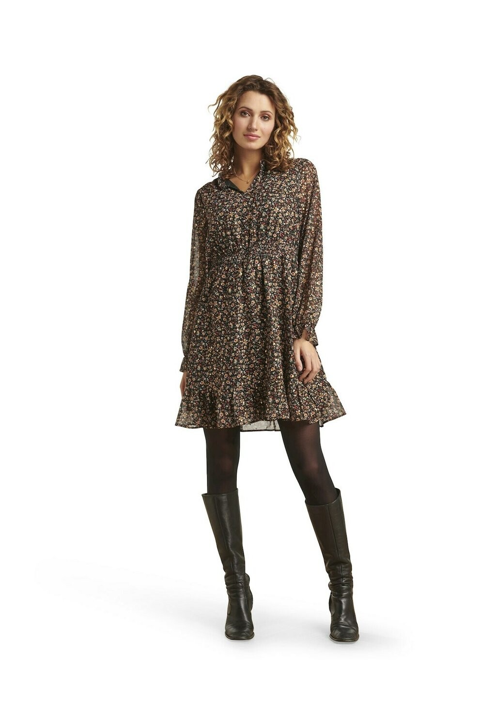 

Дневное платье CLASSIC V-NECK DRESS AND STRIKING TRIBAL PRINT Smashed Lemon, цвет black