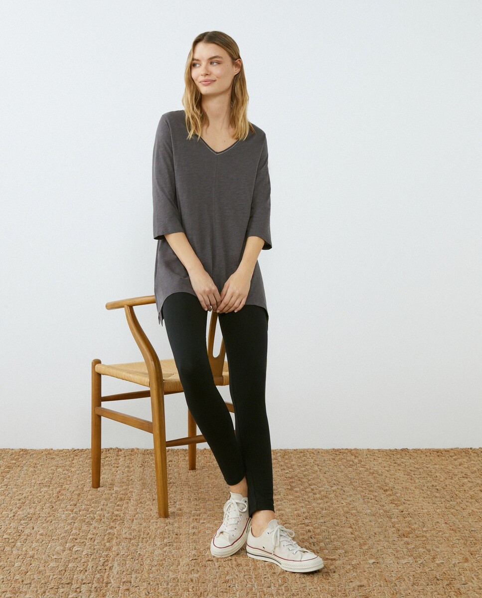

Женские базовые леггинсы трикотажа Southern Cotton, черный