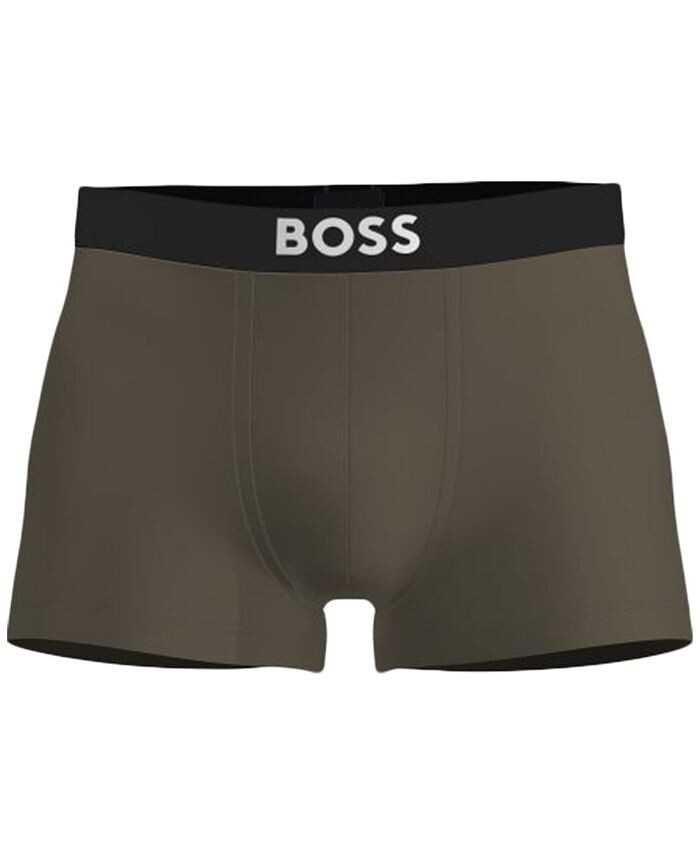 

Мужские однотонные эластичные плавки BOSS, зеленый