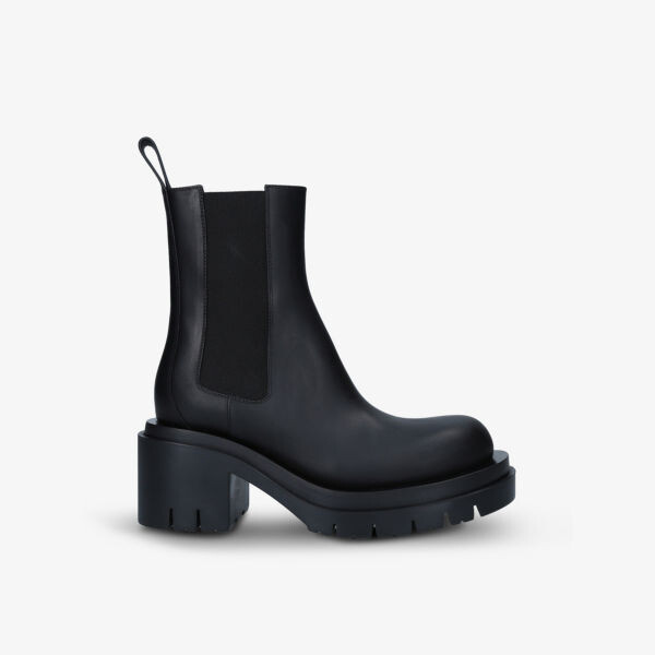 

Кожаные ботильоны на каблуке с выступами Bottega Veneta, черный