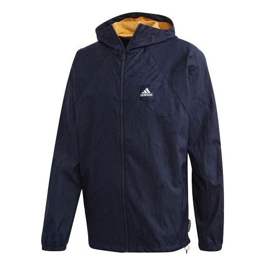 

Куртка adidas Casual Sports hooded Logo Jacket Navy Blue, синий