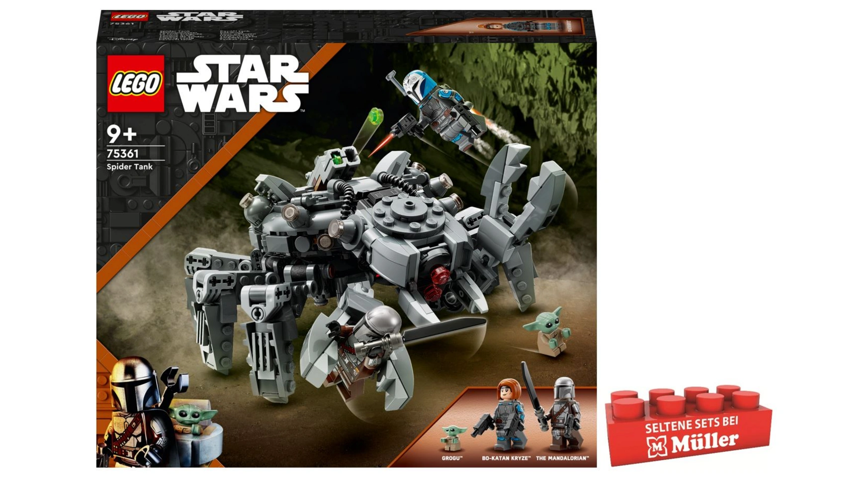 

Lego Star Wars Набор игрушек Танк-паук с минифигуркой Малыша Йоды