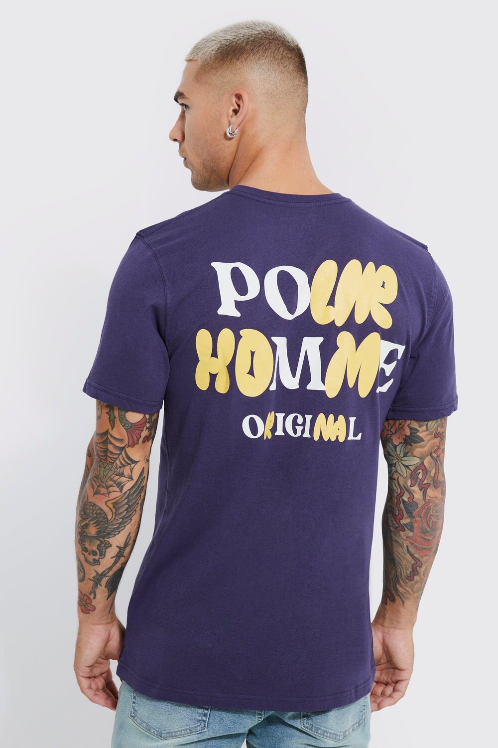 

Футболка pour homme bubble с графикой Boohoo, нави