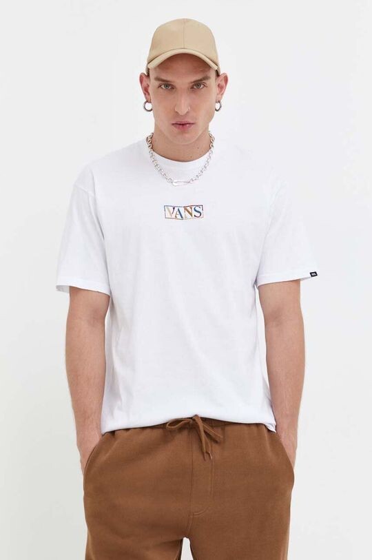

Хлопковая футболка Vans, белый