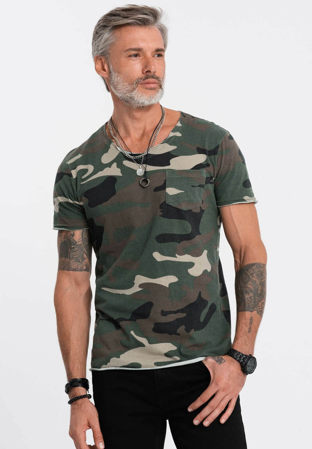 

Футболка с принтом Camo Ombre, цвет green camo