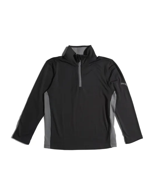 

Топ на молнии Big Boys Performance Quarter Puma Golf, черный