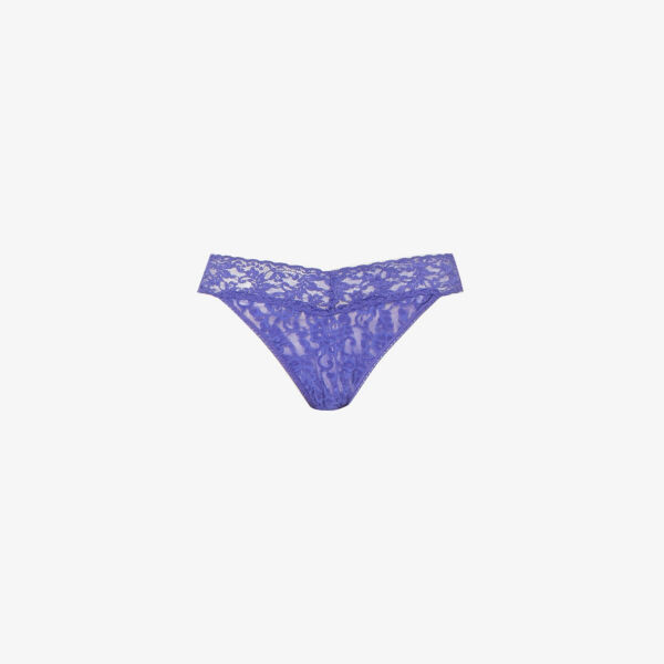 

Кружевные стринги Signature Lace с цветочным узором Hanky Panky, цвет wild violet