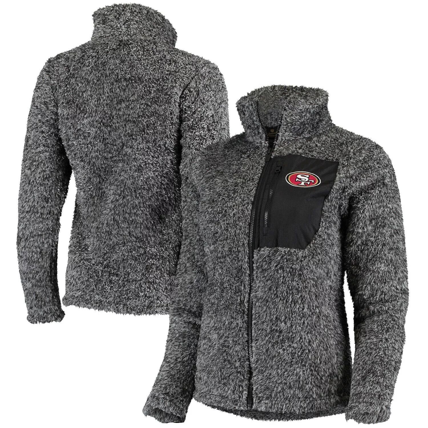 

Черная куртка Juniors San Francisco 49ers Intercepting Teddy с молнией во всю длину Outerstuff