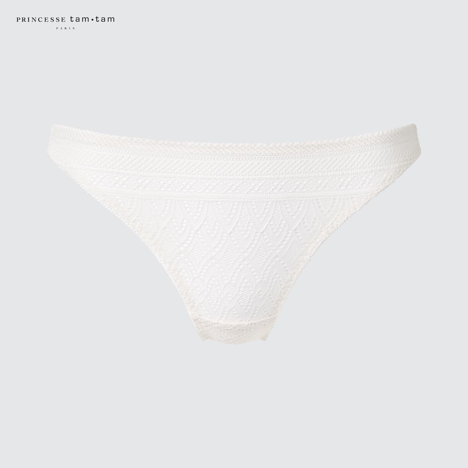 

Кружевные тринусы UNIQLO, молочный