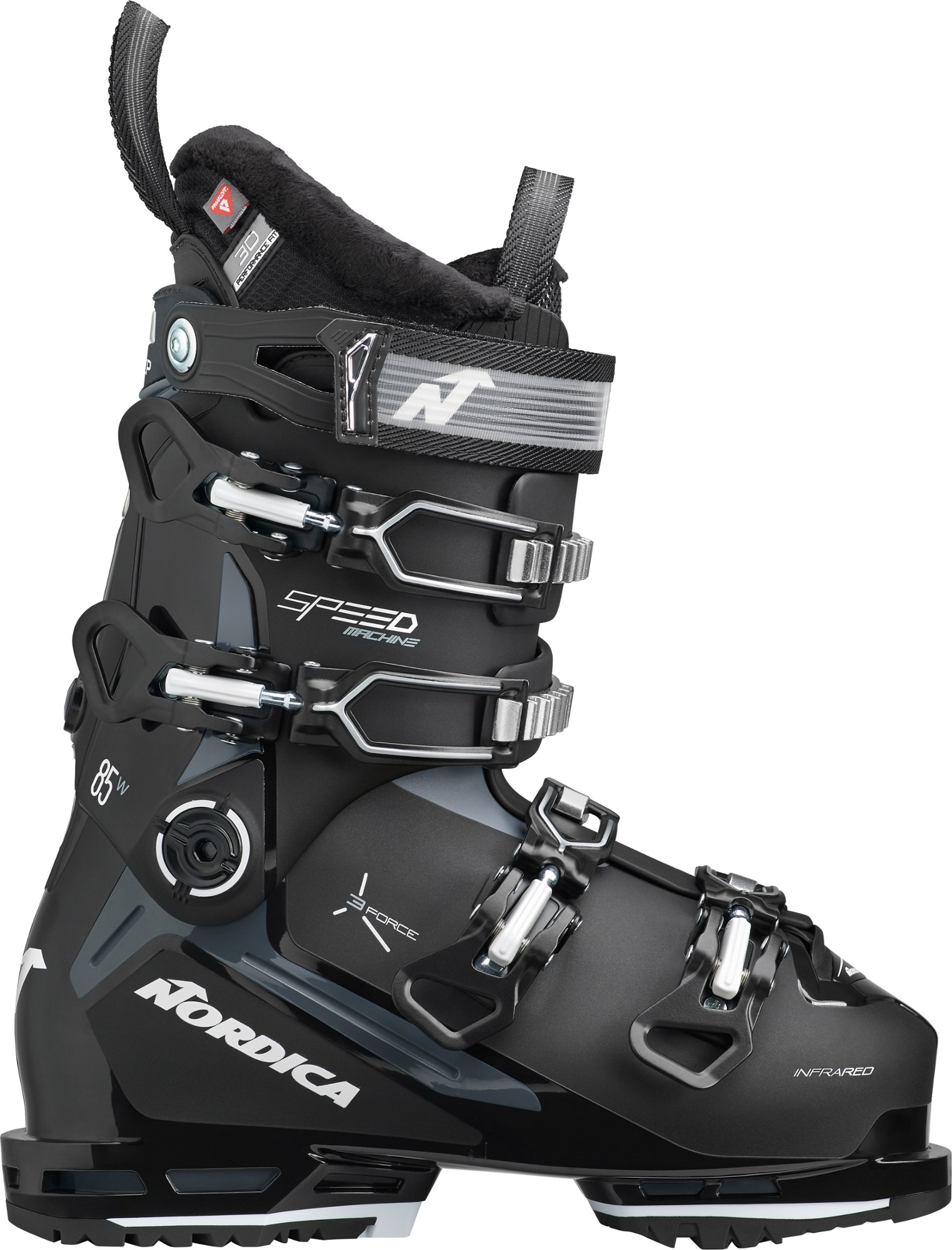 Лыжные ботинки Speedmachine 3 85 W — женские — 2023/2024 г. Nordica, черный лыжные ботинки unlimited 105 w dyn женские 2023 2024 г nordica черный