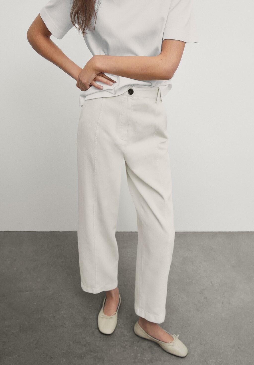 

Брюки Flowing Massimo Dutti, цвет grey