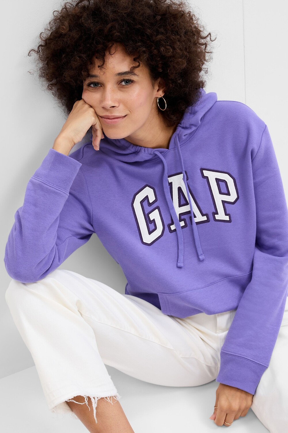 

Флисовая толстовка с логотипом Gap, фиолетовый
