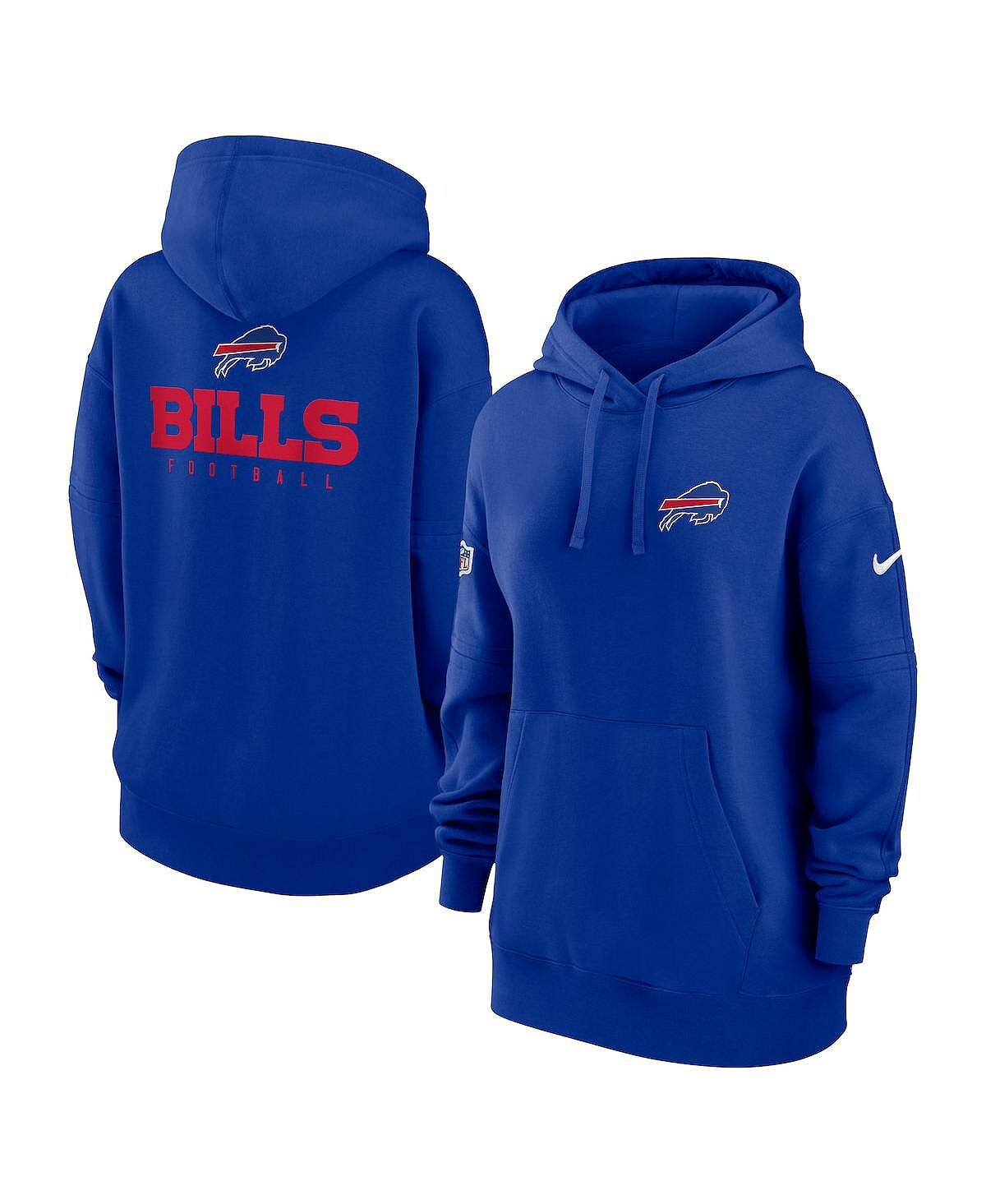 

Женский флисовый пуловер с капюшоном Royal Buffalo Bills 2023 Sideline Club Nike