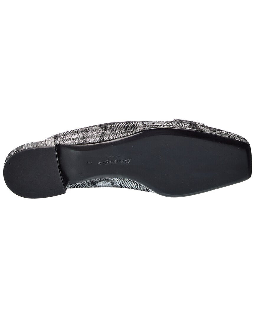 

Замшевые мюли Salvatore Ferragamo с двойным бантом, цвет Metallic