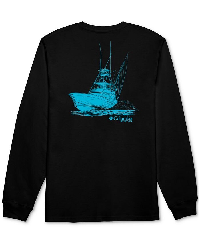 

Мужская футболка с длинным рукавом и логотипом Zoom PFG Boat Sketch Columbia, черный