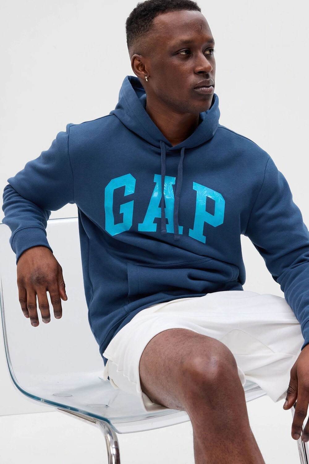

Тропическая толстовка с арочным логотипом Gap, синий