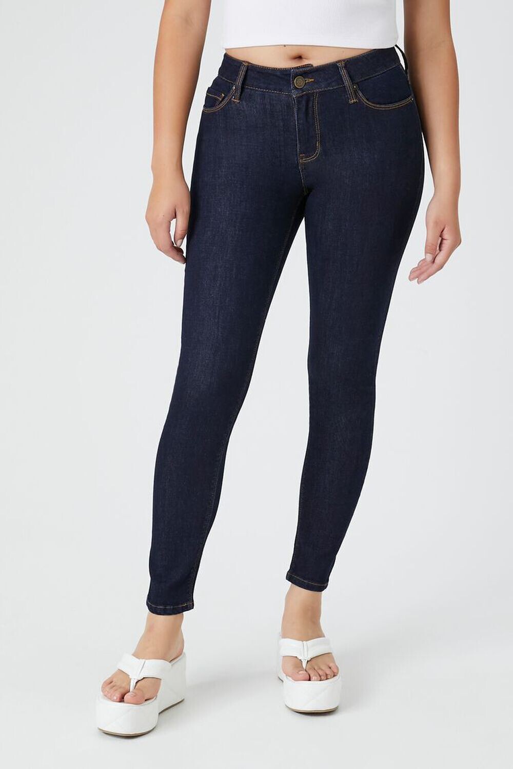 

Джинсы скинни из эластичного денима Forever 21, деним