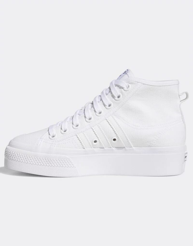 

Белые кроссовки на платформе adidas Originals Nizza