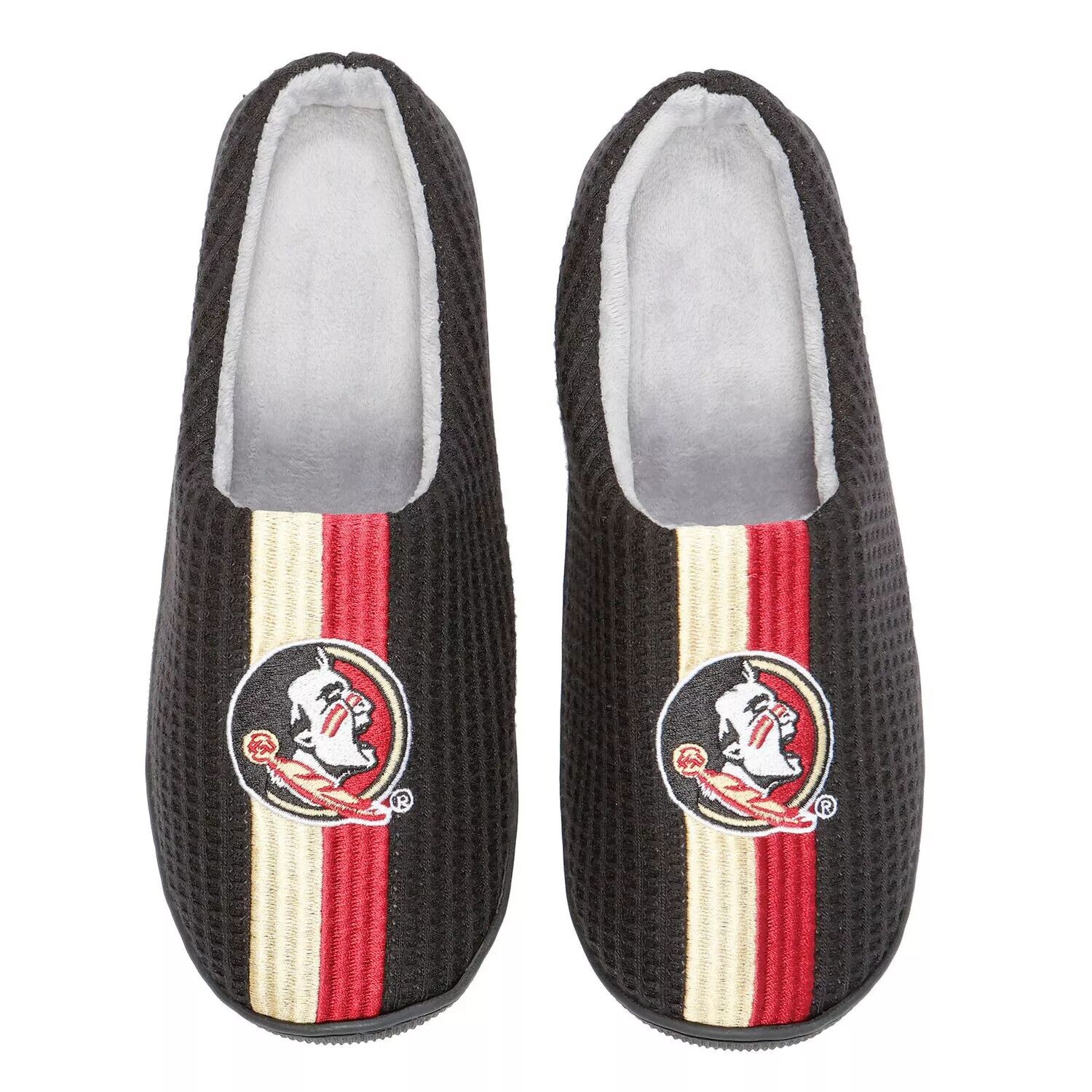 

Мужские шлепанцы FOCO Black Florida State Seminoles Team в полоску из пены с эффектом памяти